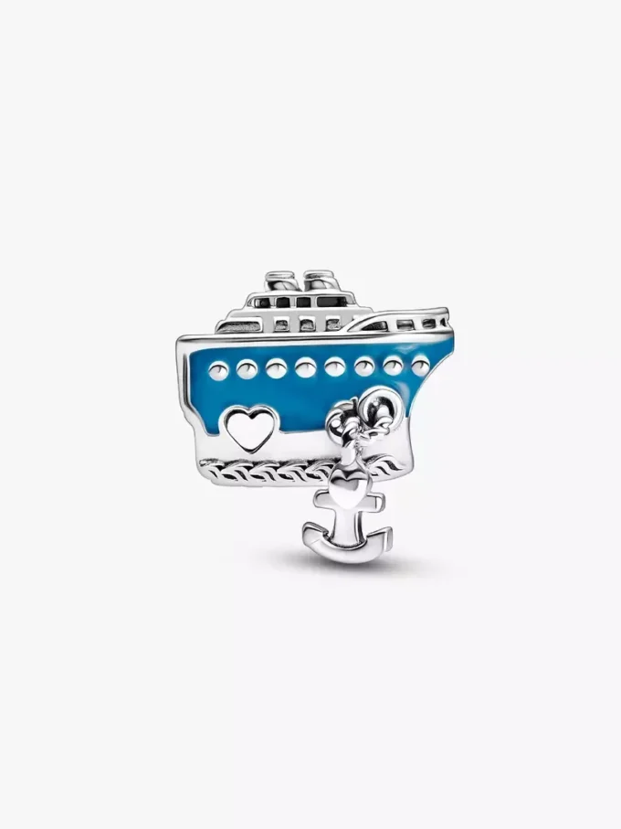 Charm „Verankertes Kreuzfahrtschiff“ aus Sterlingsilber Charm „Verankertes Kreuzfahrtschiff“ aus Sterlingsilber