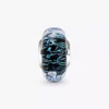 Charm „Wavy Dark Blue Murano Glass Ocean“ aus Sterlingsilber Charm „Wavy Dark Blue Murano Glass Ocean“ aus Sterlingsilber