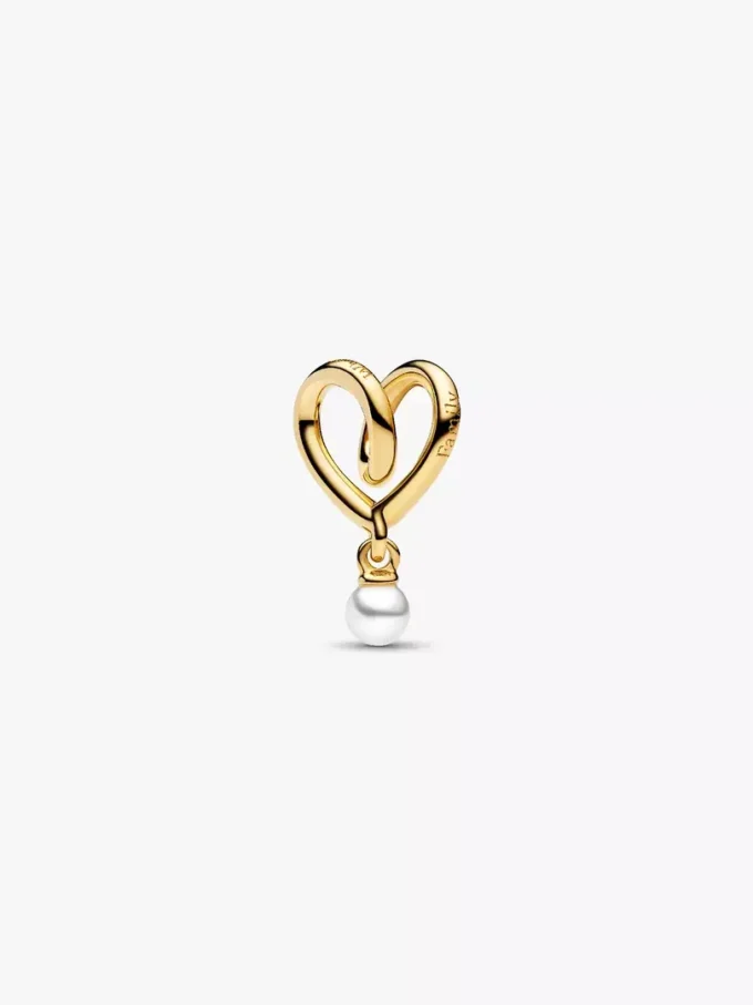 Charm „Wrapped Heart“ mit 14-karätiger Vergoldung Charm „Wrapped Heart“ mit 14-karätiger Vergoldung