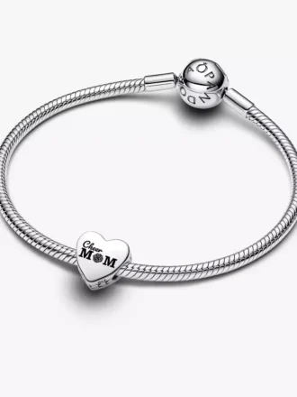 Cheer Mom Herz-Charm aus Sterlingsilber Cheer Mom Herz-Charm aus Sterlingsilber