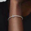 Clear Sparkle Spacer Charm aus Sterlingsilber Clear Sparkle Spacer Charm aus Sterlingsilber