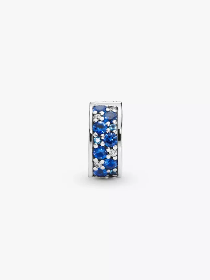Clip Charm aus Sterlingsilber mit blauem Pavé Clip Charm aus Sterlingsilber mit blauem Pavé