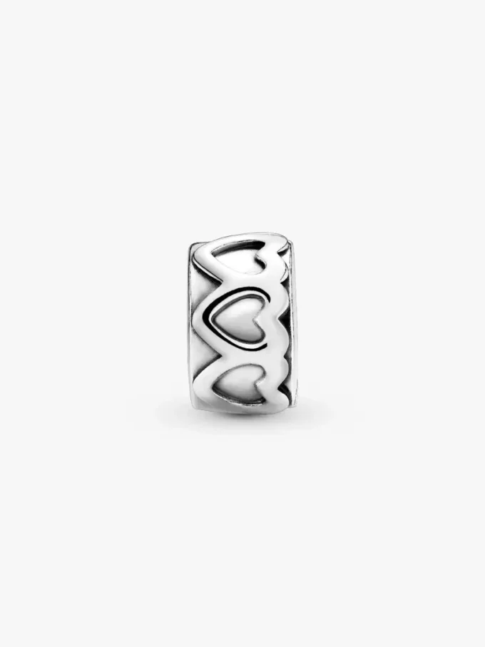 Clip Charm „Band of Hearts“ aus Sterlingsilber Clip Charm „Band of Hearts“ aus Sterlingsilber