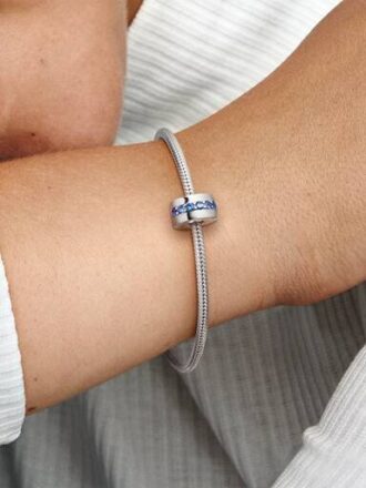 Clip Charm „Blue Sparkle“ – Sterlingsilber Clip Charm „Blue Sparkle“ – Sterlingsilber
