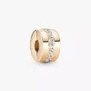 Clip Charm „Clear Sparkling Row“ aus 14-karätigem Gold Clip Charm „Clear Sparkling Row“ aus 14-karätigem Gold