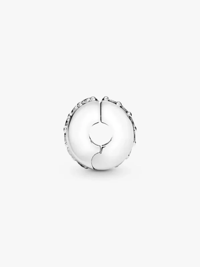 Clip Charm „Clear Sparkling Row“ aus Sterlingsilber Clip Charm „Clear Sparkling Row“ aus Sterlingsilber