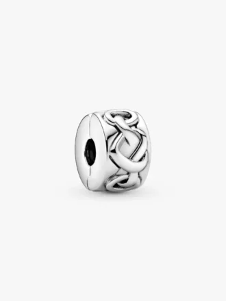 Clip Charm „Geknotete Herzen“ aus Sterlingsilber Clip Charm „Geknotete Herzen“ aus Sterlingsilber