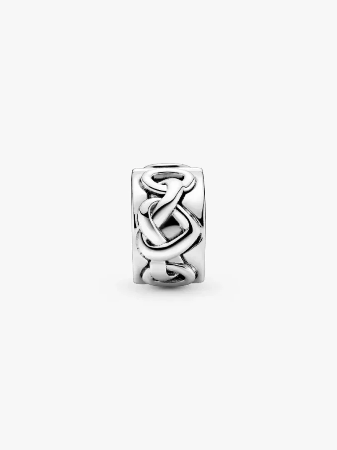 Clip Charm „Geknotete Herzen“ aus Sterlingsilber Clip Charm „Geknotete Herzen“ aus Sterlingsilber
