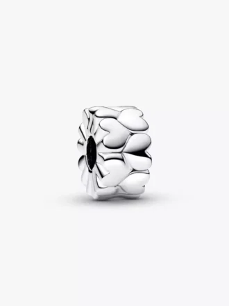 Clip Charm mit Herzmuster aus Sterlingsilber