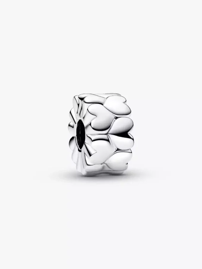 Clip Charm mit Herzmuster aus Sterlingsilber Clip Charm mit Herzmuster aus Sterlingsilber