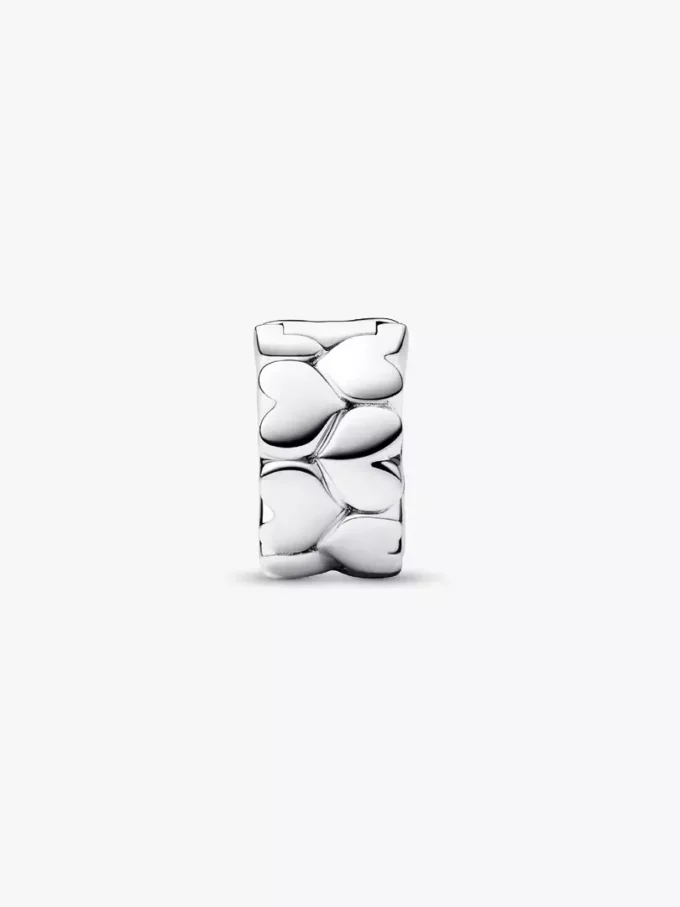 Clip Charm mit Herzmuster aus Sterlingsilber Clip Charm mit Herzmuster aus Sterlingsilber