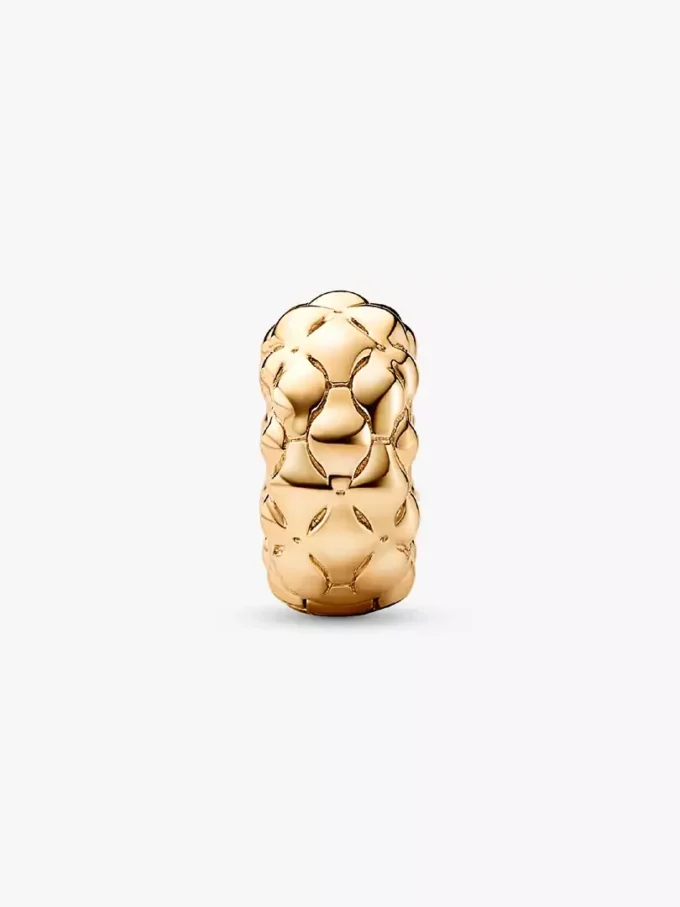 Clip Charm mit Nieten, 14-karätig vergoldet Clip Charm mit Nieten, 14-karätig vergoldet