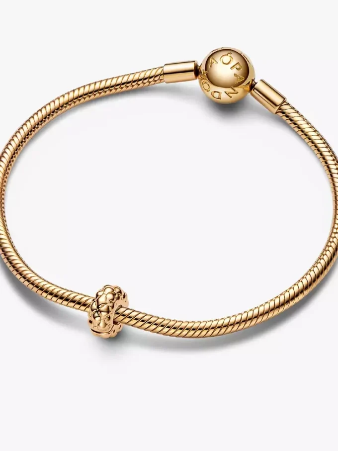 Clip Charm mit Nieten, 14-karätig vergoldet Clip Charm mit Nieten, 14-karätig vergoldet