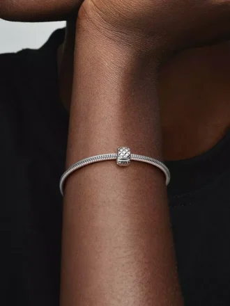 Clip Charm mit Nieten aus Sterlingsilber