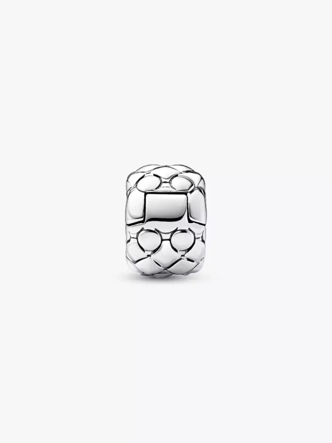 Clip Charm mit Nieten aus Sterlingsilber Clip Charm mit Nieten aus Sterlingsilber