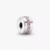 Clip Charm „Pink Sparkling Row“ aus Sterlingsilber Clip Charm „Pink Sparkling Row“ aus Sterlingsilber