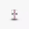 Clip Charm „Pink Sparkling Row“ aus Sterlingsilber Clip Charm „Pink Sparkling Row“ aus Sterlingsilber