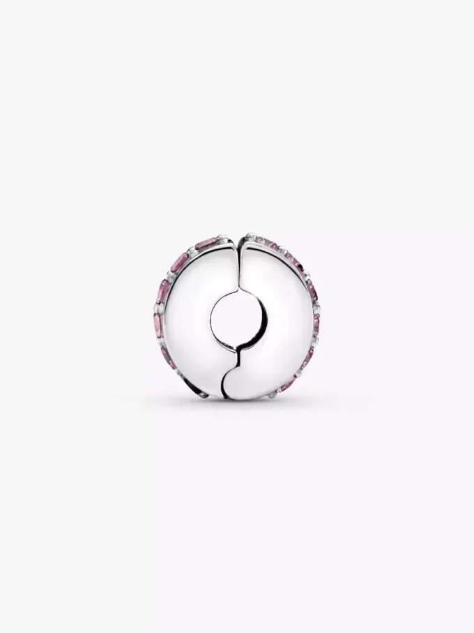 Clip Charm „Pink Sparkling Row“ aus Sterlingsilber Clip Charm „Pink Sparkling Row“ aus Sterlingsilber