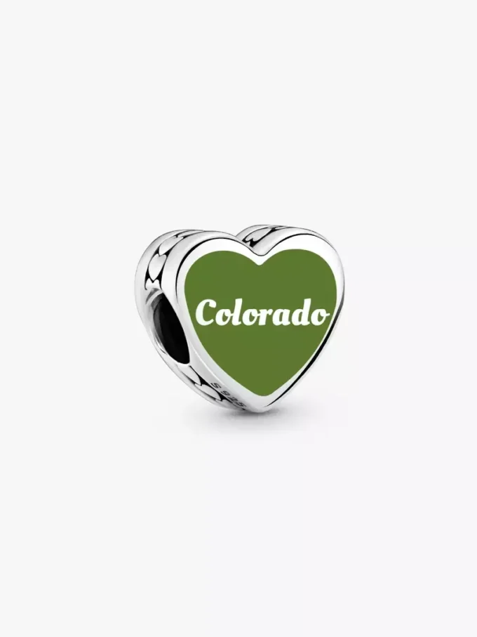 Colorado-Herz-Charm aus Sterlingsilber Colorado-Herz-Charm aus Sterlingsilber