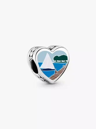 Connecticut-Herz-Charm aus Sterlingsilber
