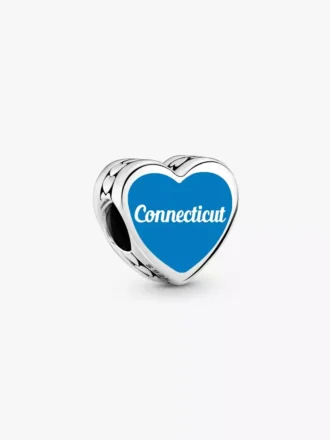 Connecticut-Herz-Charm aus Sterlingsilber