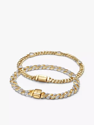 Cuban-Chain-Armbänder-Set für Sie und Ihn, 2er-Set