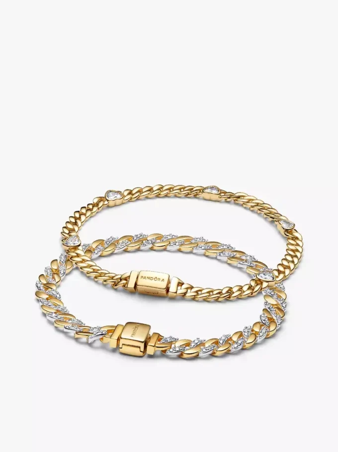 Cuban-Chain-Armbänder-Set für Sie und Ihn, 2er-Set