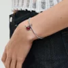 Dangle Charm aus Murano Glass mit rotem Herz und Pfeil, Sterlingsilber Dangle Charm aus Murano Glass mit rotem Herz und Pfeil, Sterlingsilber