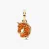 Dangle Charm aus rotem Murano Glass in Form eines Feuerpferdes, 14 Karat vergoldet Dangle Charm aus rotem Murano Glass in Form eines Feuerpferdes, 14 Karat vergoldet
