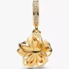 Dangle Charm „Blue Blossom“ mit 14-karätiger Vergoldung Dangle Charm „Blue Blossom“ mit 14-karätiger Vergoldung