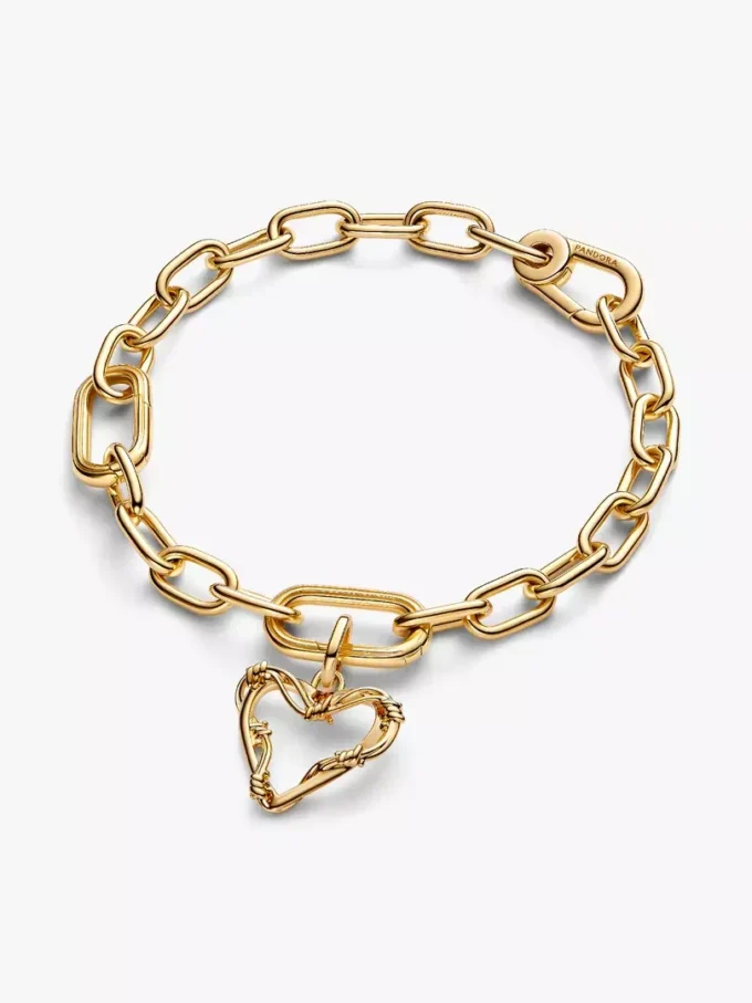 Dangle Charm „Drahtherz“ 14-karätig vergoldet Dangle Charm „Drahtherz“ 14-karätig vergoldet