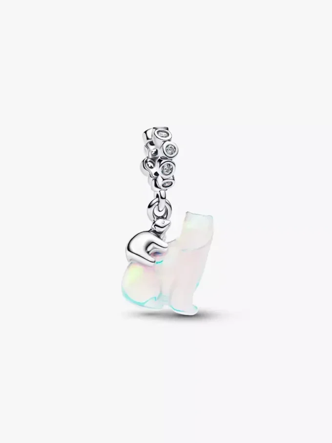 Dangle Charm „Eisbärenmutter & Junges“ aus Sterlingsilber Dangle Charm „Eisbärenmutter & Junges“ aus Sterlingsilber
