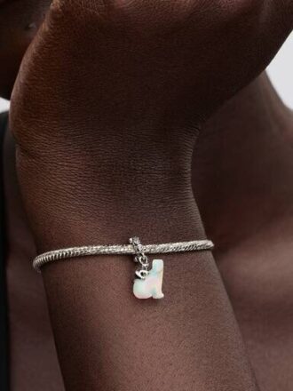 Dangle Charm „Eisbärenmutter & Junges“ – Sterlingsilber