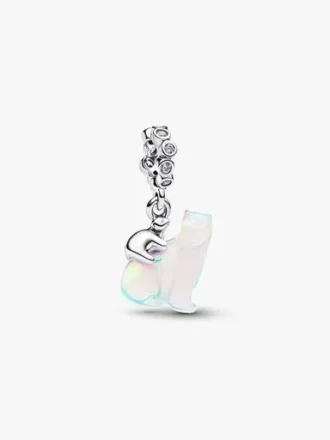 Dangle Charm „Eisbärenmutter & Junges“ – Sterlingsilber