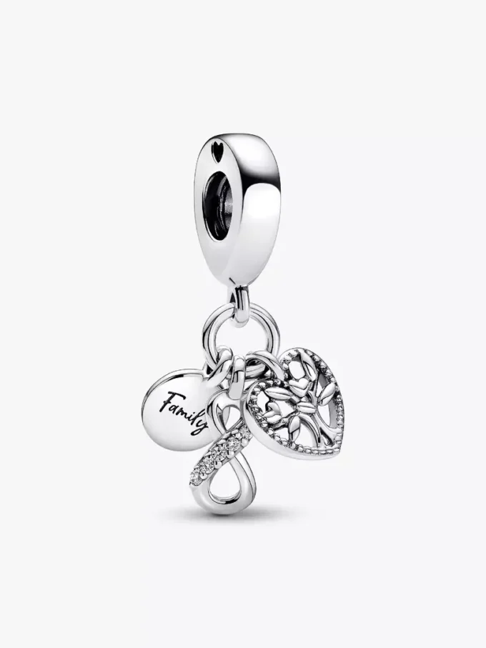 Dangle Charm „Family Infinity“ aus Sterlingsilber Dangle Charm „Family Infinity“ aus Sterlingsilber