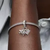 Dangle Charm „Flugzeug, Globus & Koffer“ aus Sterlingsilber Dangle Charm „Flugzeug, Globus & Koffer“ aus Sterlingsilber