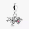 Dangle Charm „Flugzeug, Globus & Koffer“ aus Sterlingsilber Dangle Charm „Flugzeug, Globus & Koffer“ aus Sterlingsilber