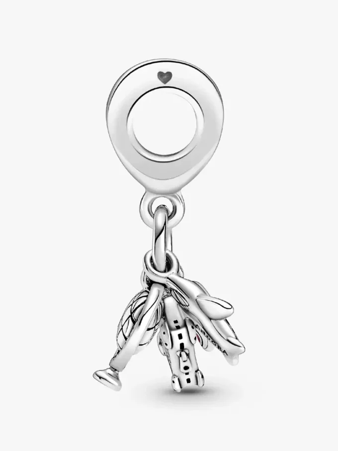 Dangle Charm „Flugzeug, Globus & Koffer“ aus Sterlingsilber Dangle Charm „Flugzeug, Globus & Koffer“ aus Sterlingsilber