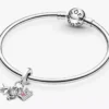 Dangle Charm „Flugzeug, Globus & Koffer“ aus Sterlingsilber Dangle Charm „Flugzeug, Globus & Koffer“ aus Sterlingsilber