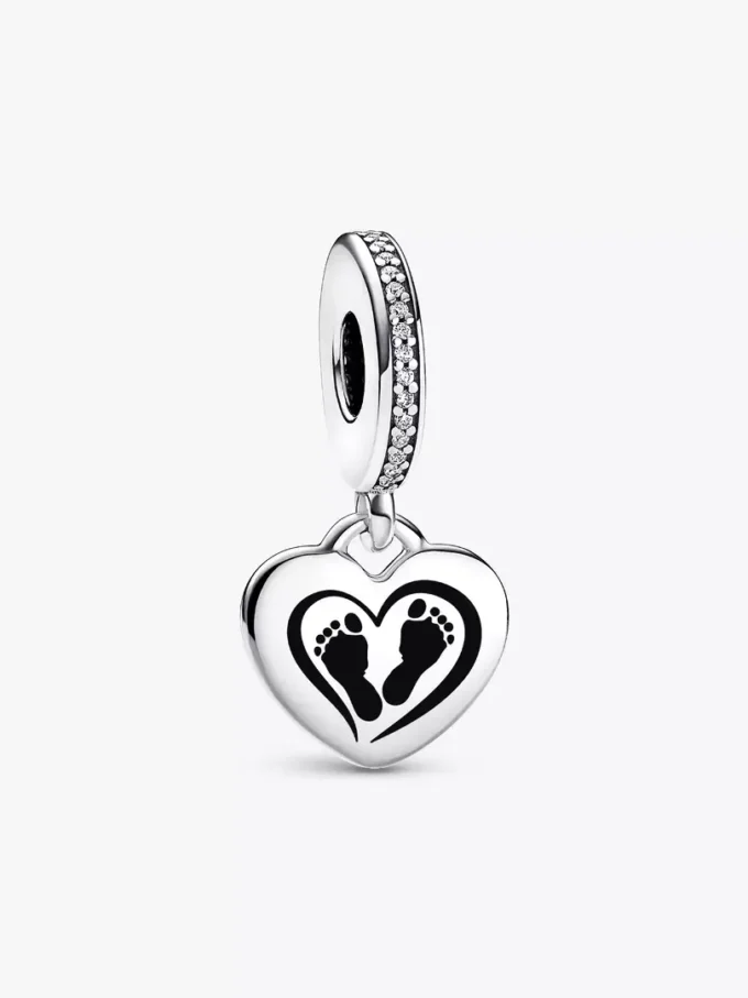 Dangle Charm „Footprint“ aus Sterlingsilber Dangle Charm „Footprint“ aus Sterlingsilber