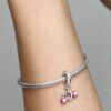 Dangle Charm „Hantel & Herz“ – Sterlingsilber