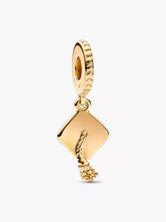 Dangle Charm in Form einer Abschlusskappe, 14 Karat vergoldet