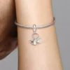 Dangle Charm in Form von Babyflasche und Schuhen aus Sterlingsilber Dangle Charm in Form von Babyflasche und Schuhen aus Sterlingsilber