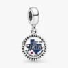 Dangle Charm mit der Karte von Texas – Sterlingsilber Dangle Charm mit der Karte von Texas – Sterlingsilber