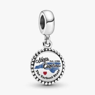 Dangle Charm mit der Landkarte von North Carolina
