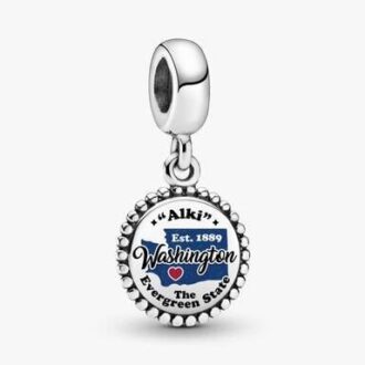 Dangle Charm mit Karte von Washington