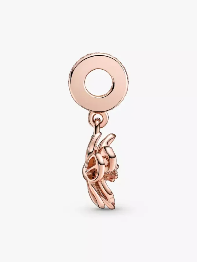 Dangle Charm mit Kirschblütenmotiv, 14 Karat Roségold-Beschichtung Dangle Charm mit Kirschblütenmotiv, 14 Karat Roségold-Beschichtung
