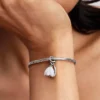Dangle Charm mit Schneeglöckchenblüte aus Sterlingsilber
