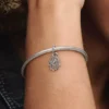 Dangle Charm mit schützender Hamsa-Hand aus Sterlingsilber