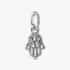 Dangle Charm mit schützender Hamsa-Hand aus Sterlingsilber